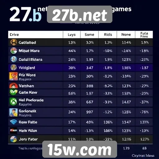 Análise da popularidade dos jogos em 27b.net